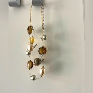 Chico's Multi-Stranded Beaded Boho‎ Statement Necklace